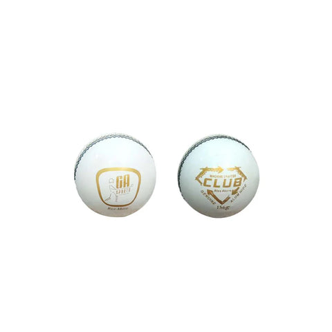 GA Club Cricket Ball 4pcs Leather - White
